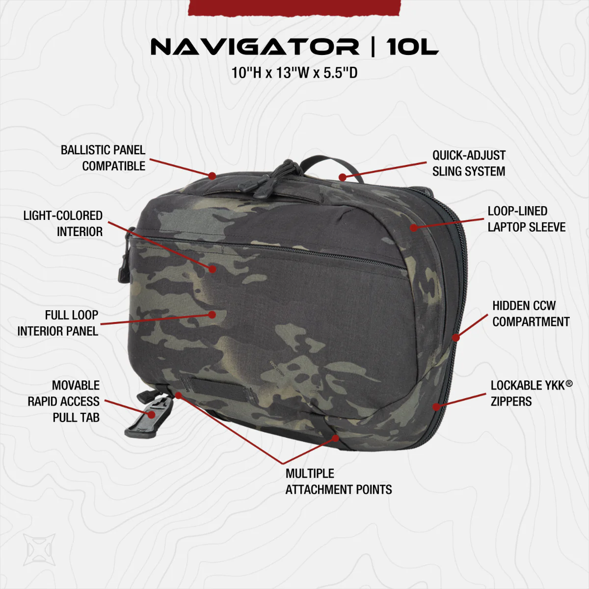 MultiCam® Black Navigator Sling Bag - Image 2