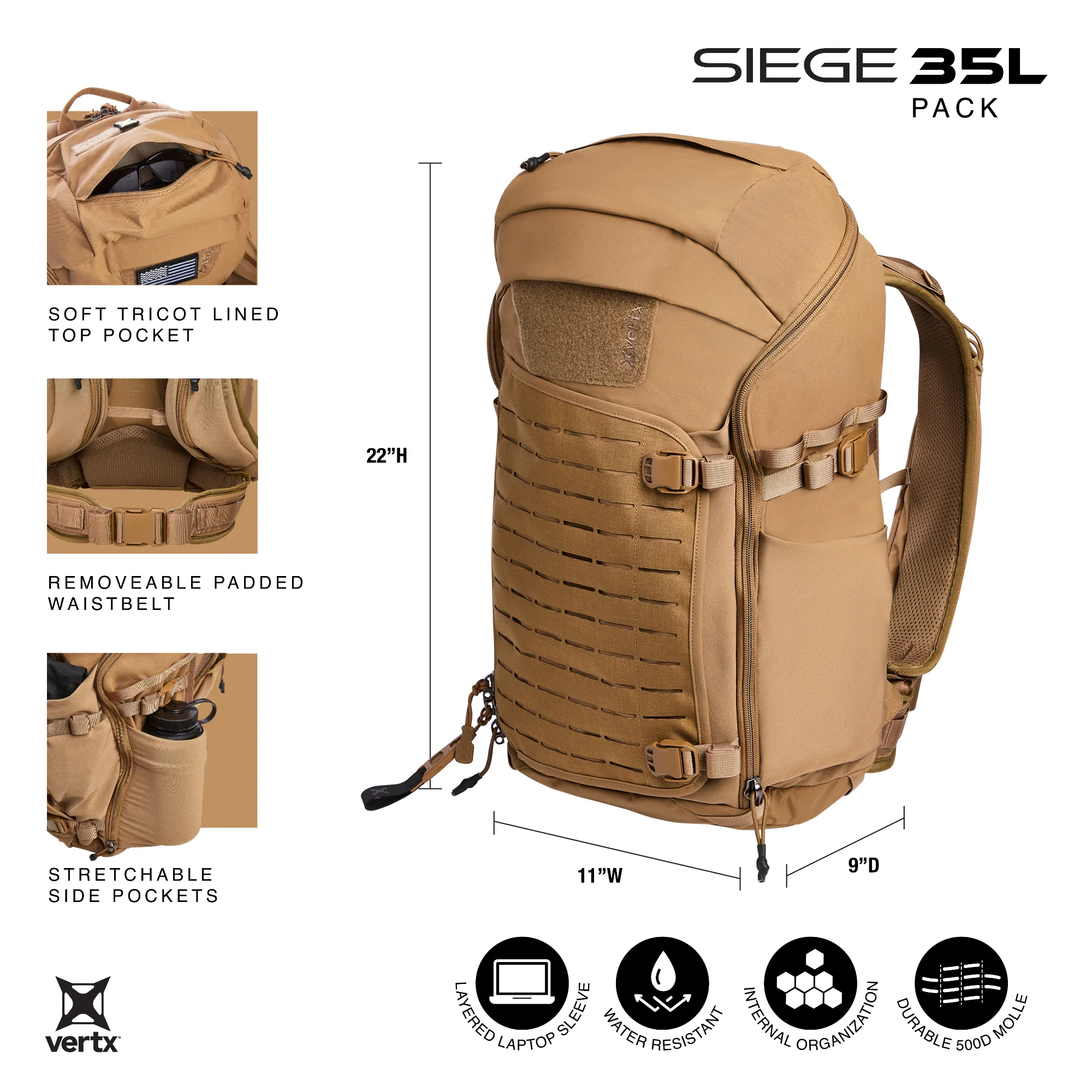 Siege 35L Tactical Backpack - Image 2
